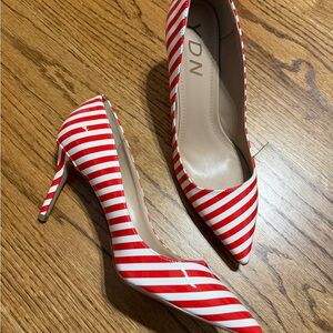 YDN Candy Cane Striped Heels